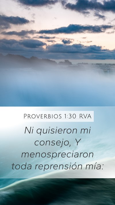 Proverbios 1:30 RVA Bible Verse Image