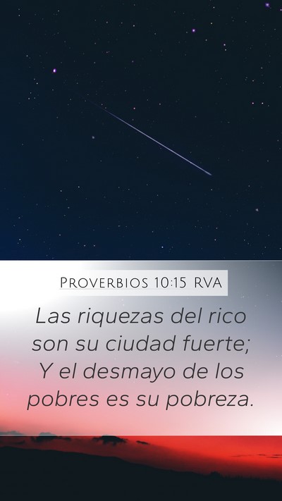 Proverbios 10:15 RVA Bible Verse Image