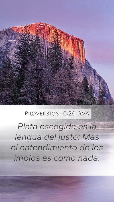 Proverbios 10:20 RVA Bible Verse Image