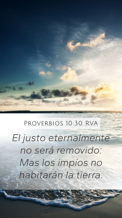 Proverbios 10:30 RVA Bible Verse Image