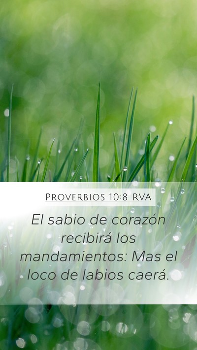 Proverbios 10:8 RVA Bible Verse Image