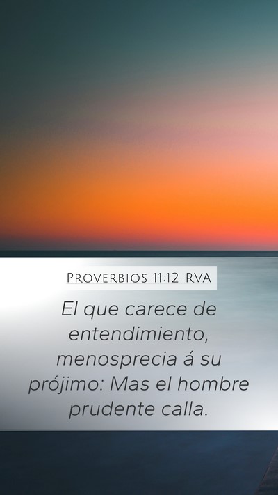 Proverbios 11:12 RVA Bible Verse Image
