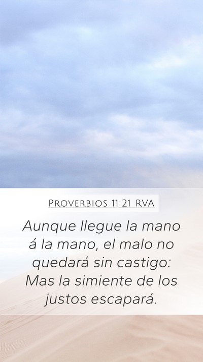 Proverbios 11:21 RVA Bible Verse Image