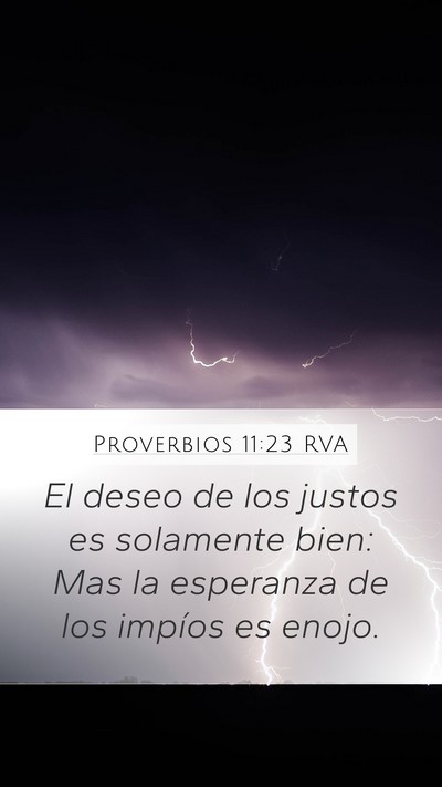 Proverbios 11:23 RVA Bible Verse Image
