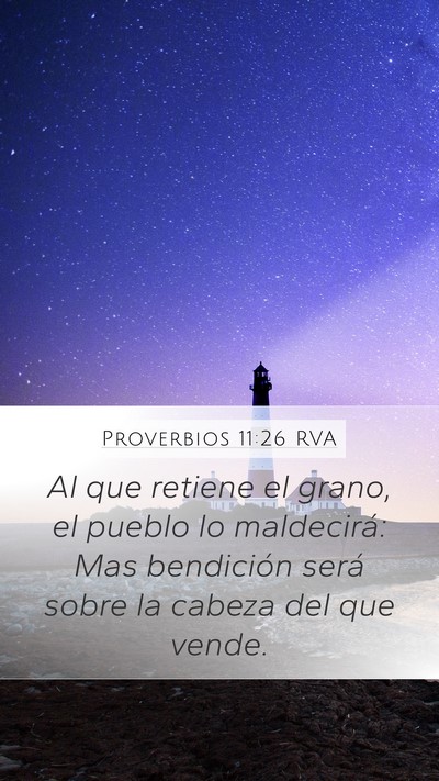Proverbios 11:26 RVA Bible Verse Image