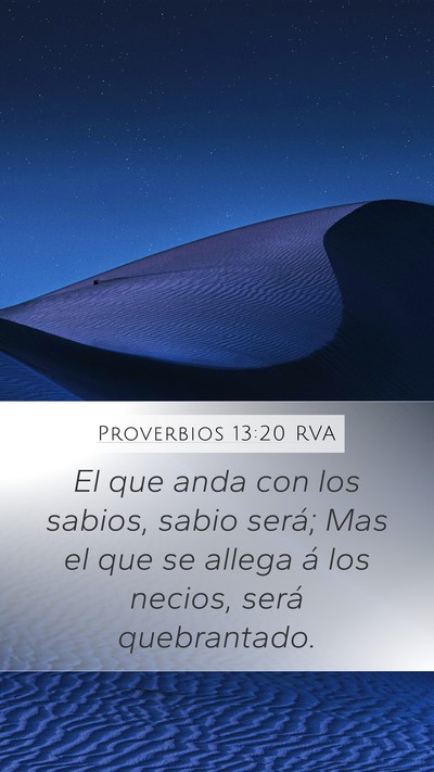 Proverbios 13:20 RVA Bible Verse Image