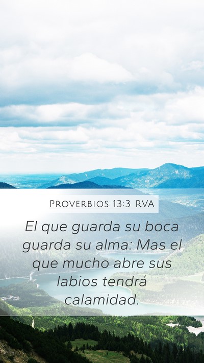Proverbios 13:3 RVA Bible Verse Image
