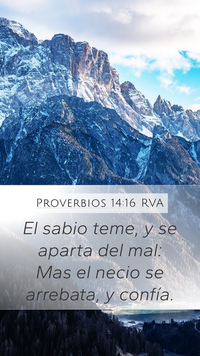 Proverbios 14:16 RVA Bible Verse Image