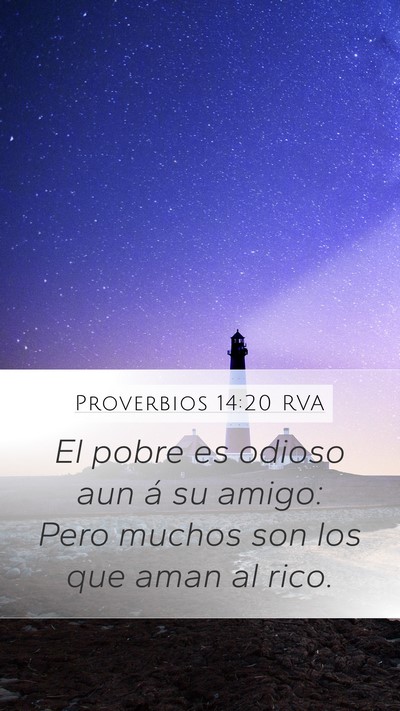 Proverbios 14:20 RVA Bible Verse Image