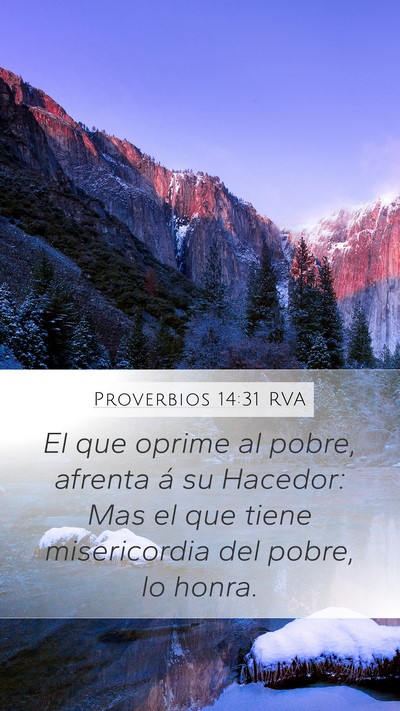 Proverbios 14:31 RVA Bible Verse Image