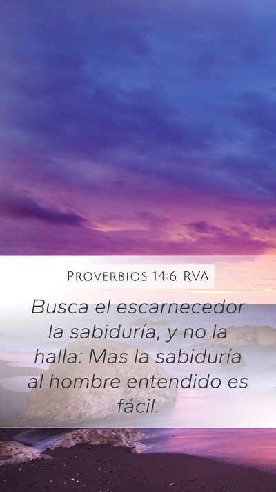 Proverbios 14:6 RVA Bible Verse Image