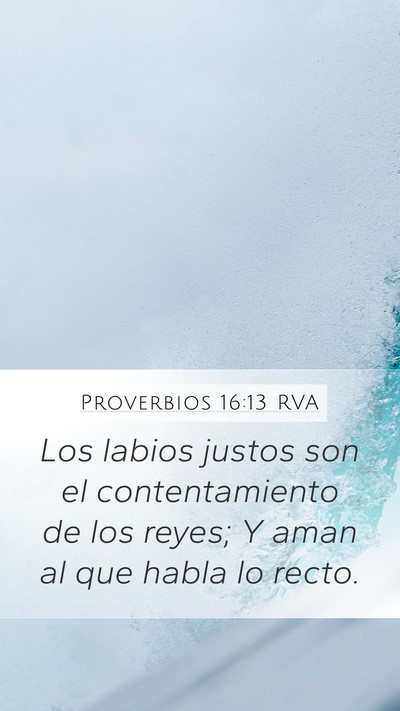 Proverbios 16:13 RVA Bible Verse Image