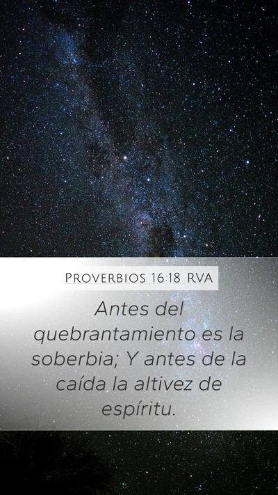Proverbios 16:18 RVA Bible Verse Image