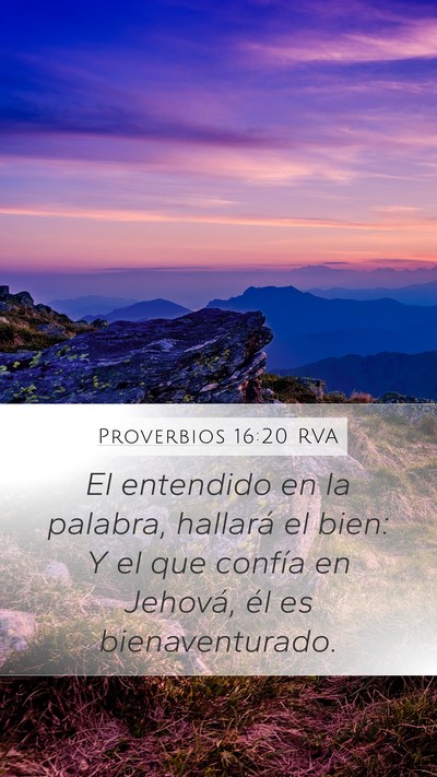 Proverbios 16:20 RVA Bible Verse Image
