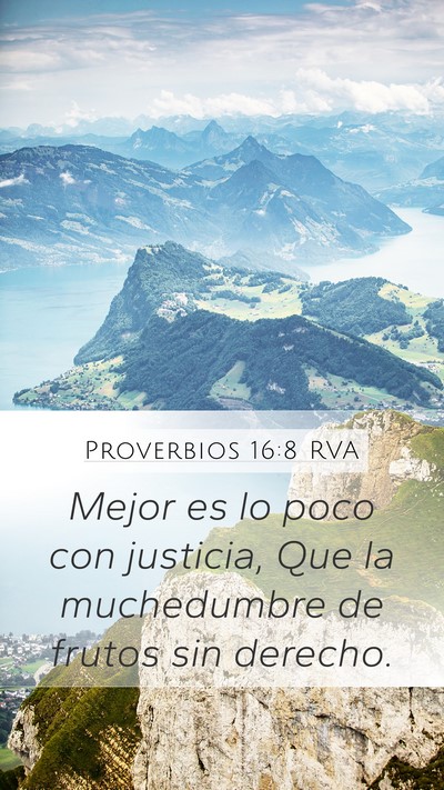 Proverbios 16:8 RVA Bible Verse Image