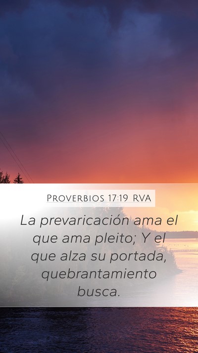 Proverbios 17:19 RVA Bible Verse Image