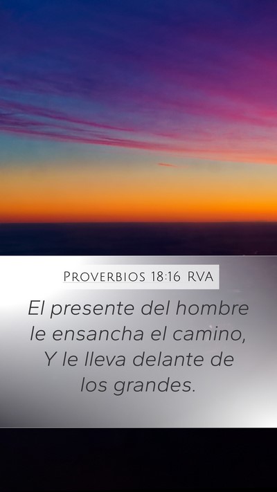 Proverbios 18:16 RVA Bible Verse Image