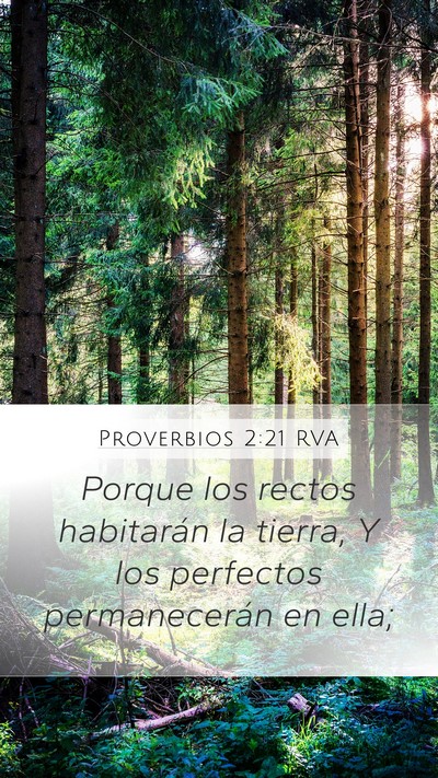 Proverbios 2:21 RVA Bible Verse Image