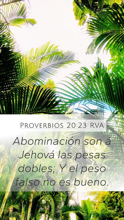 Proverbios 20:23 RVA Bible Verse Image