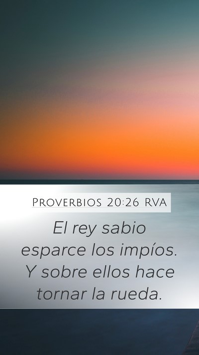 Proverbios 20:26 RVA Bible Verse Image