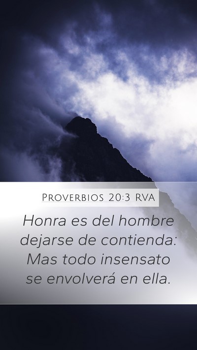 Proverbios 20:3 RVA Bible Verse Image