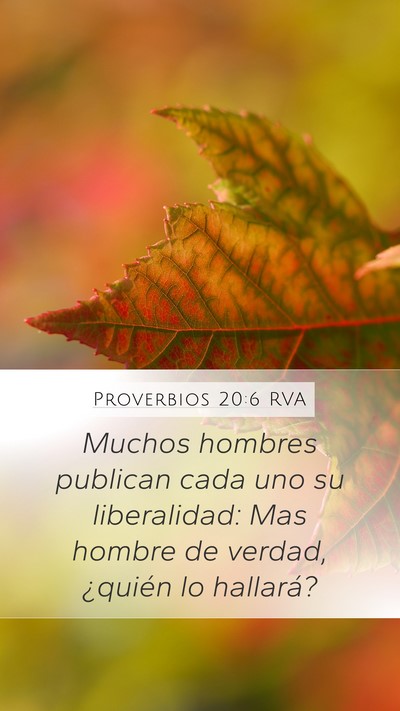 Proverbios 20:6 RVA Bible Verse Image