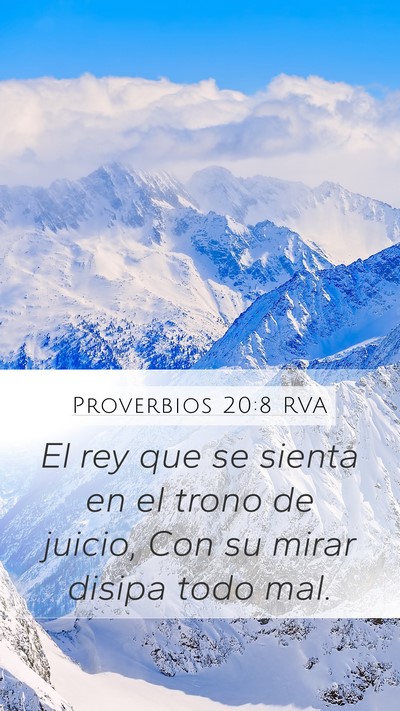Proverbios 20:8 RVA Bible Verse Image