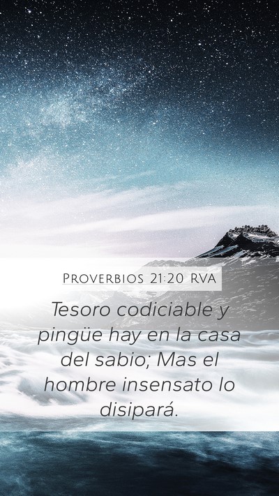 Proverbios 21:20 RVA Bible Verse Image