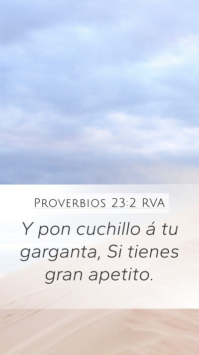 Proverbios 23:2 RVA Bible Verse Image