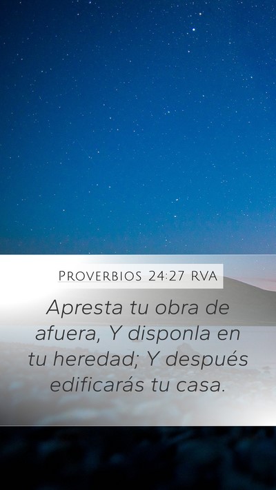 Proverbios 24:27 RVA Bible Verse Image