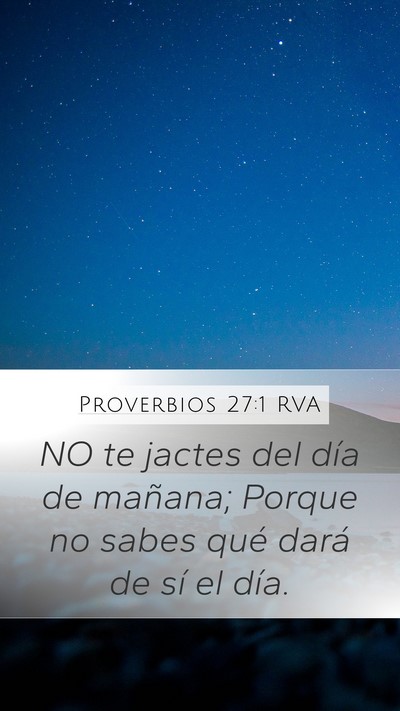 Proverbios 27:1 RVA Bible Verse Image