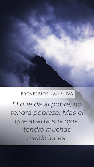 Proverbios 28:27 RVA Bible Verse Image