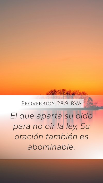 Proverbios 28:9 RVA Bible Verse Image