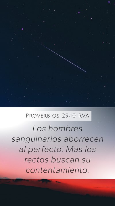 Proverbios 29:10 RVA Bible Verse Image