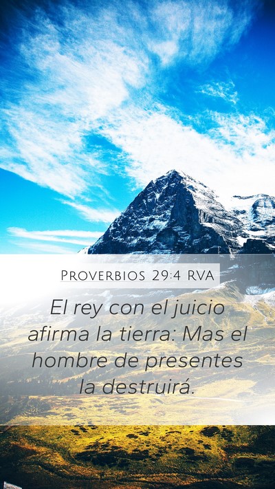 Proverbios 29:4 RVA Bible Verse Image
