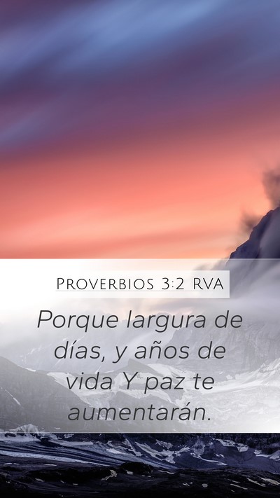 Proverbios 3:2 RVA Bible Verse Image