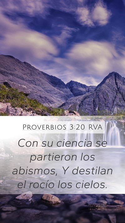 Proverbios 3:20 RVA Bible Verse Image