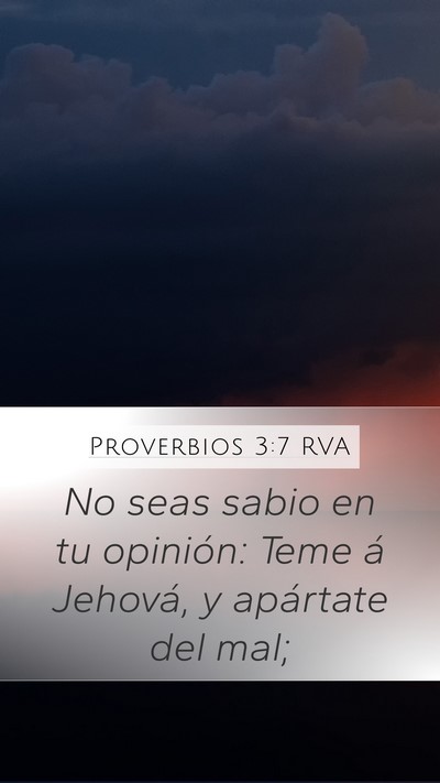 Proverbios 3:7 RVA Bible Verse Image
