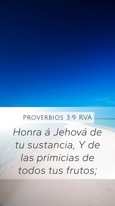 Proverbios 3:9 RVA Bible Verse Image
