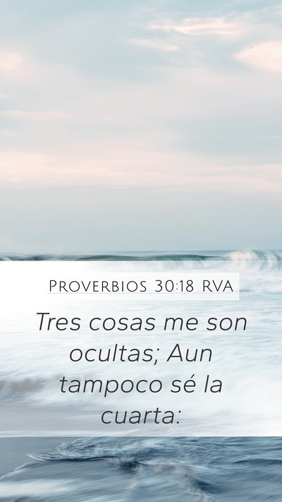 Proverbios 30:18 RVA Mobile Phone Wallpaper - Tres cosas me son ocultas; Aun tampoco sé la - Mobile Bible Verse Wallpaper