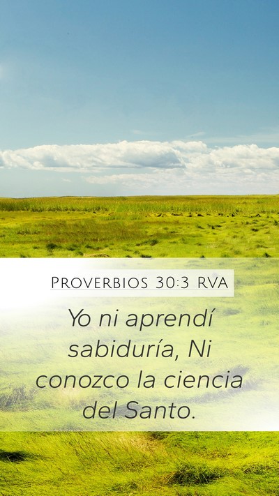 Proverbios 30:3 RVA Bible Verse Image