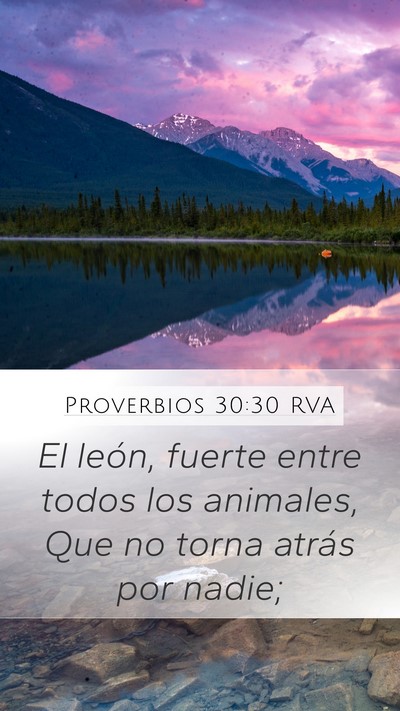 Proverbios 30:30 RVA Bible Verse Image
