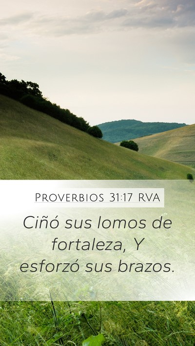 Proverbios 31:17 RVA Bible Verse Image