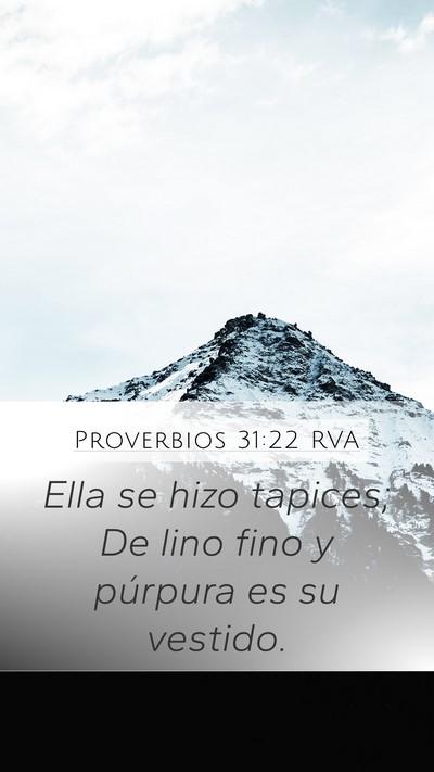 Proverbios 31:22 RVA Bible Verse Image