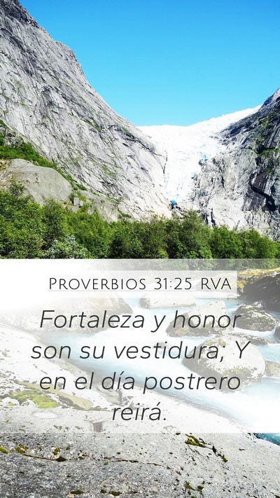 Proverbios 31:25 RVA Bible Verse Image
