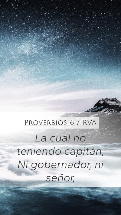 Proverbios 6:7 RVA Bible Verse Image