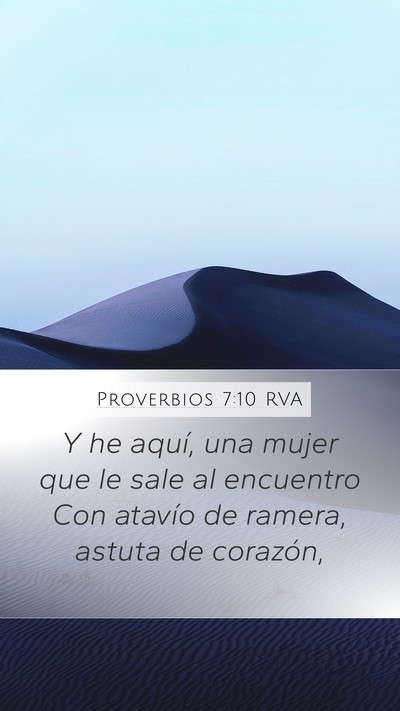 Proverbios 7:10 RVA Bible Verse Image
