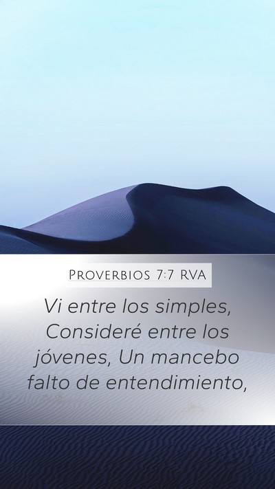 Proverbios 7:7 RVA Bible Verse Image