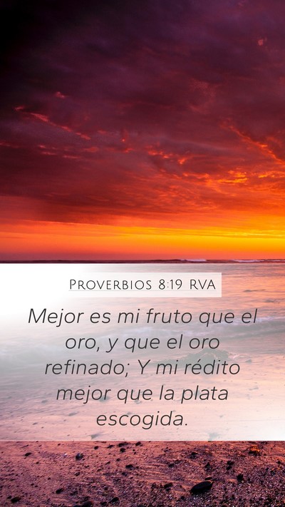 Proverbios 8:19 RVA Bible Verse Image