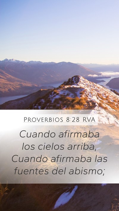 Proverbios 8:28 RVA Bible Verse Image